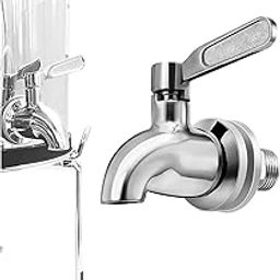 HASTHIP® Beverage Dispenser Spigot 304 Stainless Steel Beer Juice Faucet Tap with Wrench Tool Food Grade Removable Reuseable Spigot for Beverage Dispensers, Wine Barrels, Jars, Drink Containters-14