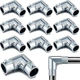 Gisafai 10 Pcs EMT Conduit Fittings Inside Corner Pull Elbow, EMT to EMT 90 Degree Capped Corner Coupling, Combo Head Set Screw, Zinc Die Cast, Silver (3/4 Inch)-picture-18