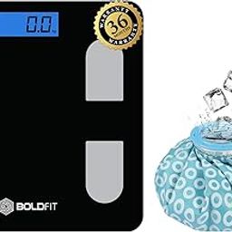 Boldfit Weight Machine for Body Weight Machine Digital Bathroom Scale for Weight Measurement, Black,Max Weight 180Kgs & Hot Water Bag Ice bag for Pain Relief Cold Ice Pack Bag for Pain Relief-image-88