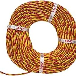 STR Twisted Electrical Wire Cable, Red-Yellow, 2-Core, Insulated (24, 40 MTR)-3