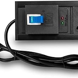 MX 16 amp Extension Cord Single Socket Extension Board 6amp - 16amp to 5amp Plug Heavy Duty Power Cord 1.5 Meter (1800W) with 32amp MCB Switch (0.75 Sq.mm ISI Marked) AC Line Fault Detector-20