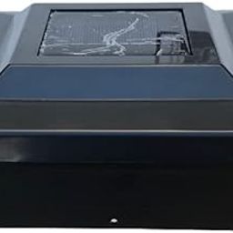 JAYXC HOME Outdoor 5 in. x 5 in. PVC/Vinyl Solar-Powered Contemporary Beveled Post Cap SMD Light (Black Finish Color)-image-47