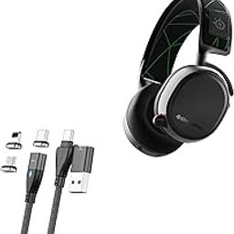 BoxWave Cable Compatible with SteelSeries Arctis 9X - MagnetoSnap PD AllCharge Cable (100W), Magnet PD 100W Charging Cable USB Type-C Micro USB for SteelSeries Arctis 9X - Jet Black-picture-23