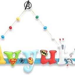 Crazy Craft Customized Kids Name Plate for Room, Handmade Kids Name Wall Hanging with Spiderman Theme for Kids Room Baby Boy, Girl Room Décor, Door Hanger, Name Plate, Wall Plaque, 6 Letter-picture-19