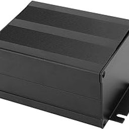 Electric Project Enclosure 57x76x100mm Split Type Dustproof Waterproof Junction Box Aluminum Alloy Case, Black-image-97
