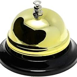 Hetkrishi Call Bell Golden Desk Service Bell Customer Ding Bell for Restaurant Hotel Room Kitchen Party School Classroom Office Elderly Teachers Students Large Bright Bell 3.35 inch-13