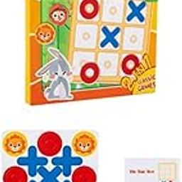 UJEAVETTE Toy Toe Game 2 in 1 Interactive Brain Teaser for Kids Living Room Travel Contemporary Manufacture-image-10