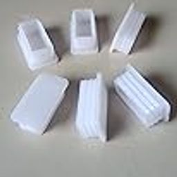 Infinite tech Plastic End Cap 4 nos for Rectangle Pipe Size 1''x 2'' inch for Inner use Insert Cap Size 24 x 48 MM for end Safety Suitable for Pipe Base Protection Available in White Color-0