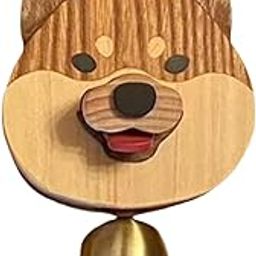UJEAVETTE Wooden Shiba Inu Door Bell Wind Chime Hanging Ornament for Business Entrance-picture-12