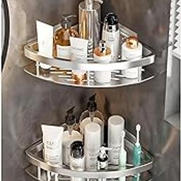 JPS Premium 304 Grade Bathroom Corner Shelf (Stainless Steel) Rack, Bathroom Corner, Organizer Stand,Storage Racks,Bathroom Shelf/Shelves (Pack of 2) (Silver)-image-14