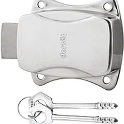 Dorset 22 mm Cupboard Lock for Wardrobes, Drawers, and Cabinets | Hextech Lock with 2 Keys | Satin Silver Finish | Furniture Lock for Home and Office | AL450SS-24