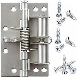 PUJI 4 Inches Automatic Door Hinge, Heavy Duty Self-Closing Wooden Door Closer, Hardware Spring Hinge, Automatic Self Closing Door Hinges with Positioning 90 Degrees-image-87