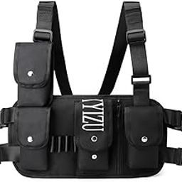 IDOEASE Waterproof Utility Chest Bag For Men Nylon Lightweight EDC Chest Pack Running Pack With Built-In Phone Holder for Workouts, Cycling & Hiking-picture-12