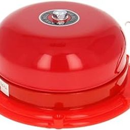 Fielect 4" Alarm Bell DC 24V Fire Alarm Bell Stainless Steel Electric Bell Security Alarm Bell Internal Strike Type General Purpose Bell for School, Factory, Warehouse-image-7