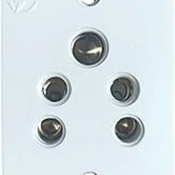 Kushan Non-Modular 6 Amp 5 Pin Socket With Polycarbonate (White) Pack of 10 Pcs N 46-picture-2