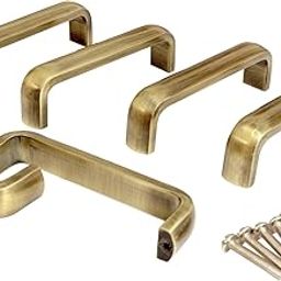 Amar Enterprise Stainless Steel Round-D Shaped Brass Anitque Finish Pull Handle, Kitchen Drawer & Furniture Handle, Wardrobe Handle(4 Inches, Pack of 6,96mm Hole to Hole)-10