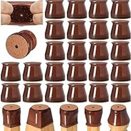 Vivatra Silicone Chair Leg Floor Protectors, Stool Leg Protectors Cap, Non-Slip Chair Leg Caps for Hardwood Floors (Brown & Large) (24)-23