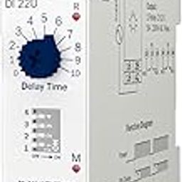 Multispan DI-22U Multi Range On-Off Delay timer Din rail Display timer for Industrial Use (Universal Supply)-15