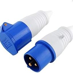 Maxwell Industrial 16A 3pin Plastic Plug and Socket Top 220-250V IP 44 for External (White)-14