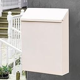 The Style Sutra Wall Mounted Mailbox Decorative Modern Letter Box for Front Door House Porch White-15