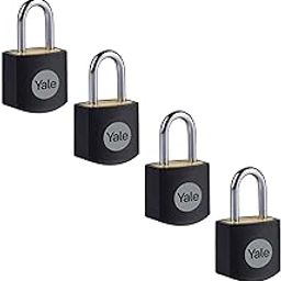 Yale Padlock Black Set of 4 pcs (3 Common Keys) - 20mm-picture-16
