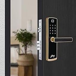 Godrej Smart Lock I Catus Touch Plus I Digital Lock for Wooden Door I 4 in 1 Access I Fingerprint I PIN Access I Mechanical Key I 3 Strong Locking Bolts I Champagne Gold Finish I 3 Years Warranty-11