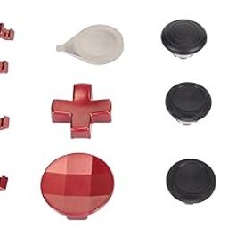 Thumbsticks Replacement Buttons, Replacement Thumbsticks Kit with Storage Bag for Metal DIY (Red)-picture-17