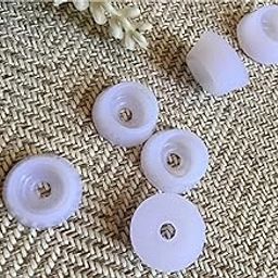 UNIQUELLA Pack of 16 Heavy Quality Round Furniture Pads Feet Glides Sliders Carpet Saver Floor Protection for Chair Leg Caps Non Slip White Buffer Mounting Screw Included.-image-62