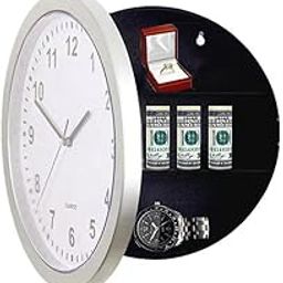 SECRET STASH Real Clock Safe - Hide Valuables in Your House or Office | Working Clock That Opens Up Into a Secret Storage Space - Hidden Gun Clock Diversion Safe Compartment Home Hiding Places Money-image-45