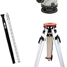 ORFORX B40A Autolevel with Aluminium Leveling Staff, 4 Sections 5 Meter and Tripod Stand with Double Lock (SA1200) and Heavy Canvas Cover Deluxe Combo-image-51