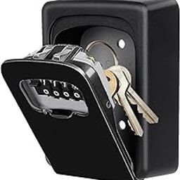 Inditradition Wall Mounted Key Lock Box for Indoor & Outdoor | Key, Cards, Pendrives Hider Box with Combination Lock (12x9x4 cm, Unbreakable ABS, Black)-26