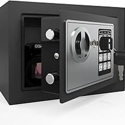 Small Safe with Keys&Code for Money Cash and Coin, Digital Mini Kids Safe Bank for Home-32