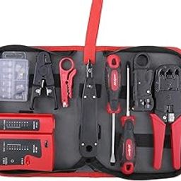 Bequest Hi-Spec 9pc Network Cable Tester Tool Kit Set for CAT5, CAT6, RJ11, RJ45. Ethernet LAN Crimper, Punchdown, Coax Stripper & More.-14