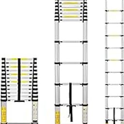 Doodad Finger Protect Aluminium Ladder 8.5 ft | 9 Steps Foldable Ladder | Portable Folding Ladder for Home & Outdoor | 2.6m Telescopic Ladder with Auto Lock System-image-69