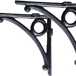 Metal Handcrafted Shelf Bracket for Floating Shelves L Angle Decorative L Shaped Corner Brace Joint Heavy Duty Wall Mounted Shelf Supporter Corner Brace Holder (Black, Pack of 2)-image-24