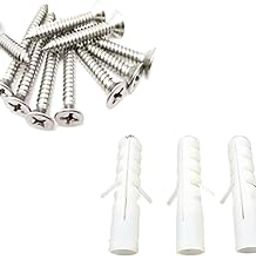 ZUBSHA Nylon Wall Rawl Plugs/Gitti (1.5 inch 38mm) and Steel Screw Star Type (1.25 inch 8 mm) (Screw 100 pcs +Wall Plug 100 pcs)-picture-18