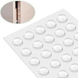 Fapiwen Cabinet Pads, 100Pcs Cabinet Bumpers Clear Cabinet Bumpers Soft Close Cabinet Clear Bumper Dots Rubber Cupboard Door Bumpers Used In Furniture Dampening Noise (8 * 3Mm)-12