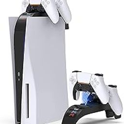 atdaraz Ps-5 Charging Station 2.5H Fast Charging Ps-5 Controller Charger Station [Attach to Top] Play- Station 5 Charging Dock Accessories for Dual Controller, Compatible with Dual-Sense Controller,-12