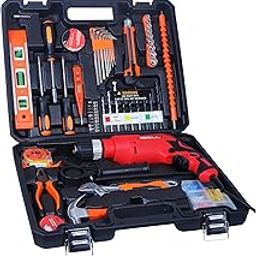 IBELL Professional Tool Kit with Impact Drill TD13-100, 650W, Copper Armature, Chuck 13mm Keyless Auto, 115 Home Essential Tools/Accessories-29