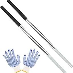 2 Pcs Winding Rods for Torsion Springs, 7/16"(D) x16-11/16"(L), Steel in Zinc, Winding Bars for Replacing or Adjusting Garage Door Torsion Springs with Non-Slip Rubber Handle, Black-image-79