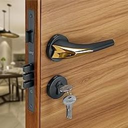 LAPO Deluxe Door Locks for Main Door, Door Lock for Bedroom/Mortise Door Lock Set/Door Lock Handlesets with 3 Brass Key for Home,Office,Hotel | Black Finish | 3 Years Warranty Ro-104-image-19