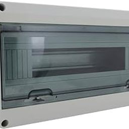 Hegebeck Breaker Box Waterproof ABS Plastic Project Case Transparent Lid Gray for Circuit Breaker Indoor on The Wall 365×195×110mm-image-16