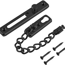 COZIESS 1Pack, Stainless Steel Chain Door Guard with Spring Anti-Theft Press Lock, Door Chain Lock for Bedroom Home Apartment Hotel Security Door Sliding Safety Chain Lock - Easy Installation-image-81