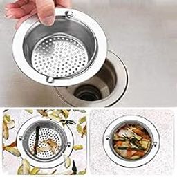 MobFest® Durable, Rustproof, Stainless Steel Sink Drain Strainer with Handle, Food Waste Debris Anti Clogging Basin Filter Basket, Dishwasher Safe, 11cm-image-35