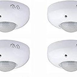 Quick Sense (Qs-07): Plastic 220V 360 Degree Ceiling PIR Motion Sensor Switch with LUX Sensor, White -4 Pieces Pack-1