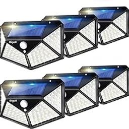 ABS Solar Outdoor Lights 6 Pack, Wall Lights Solar Powered Ip65 Waterproof, 100Led/3 Modes 270° Lighting Angle Motion Sensor Security Lights, Bright For Backyard Garden-17