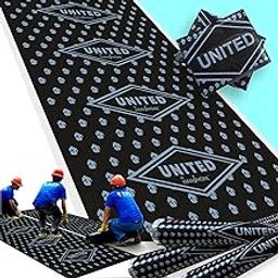 HANgMORE® UNITED 20 Meters Length Roll of Black Tar Felt Sheet For Roofs Waterproofing Sealing Tar Sheet Waterproofing Membrane (Black - 1mm Thickness | Length 20 Meters x Width 3 ft)-image-0