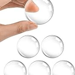 GLUN® Clear Rubber Door Bumper Stopers Wall Protector, 6Piece Pack Self Adhesive Door Handle Knob Wall Shield Bumper Guard for Wall-image-3