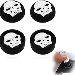 ZORBES® 4Pcs Skull Thumb Grip Caps for Playstation 5 Controller PS5 Controller Stick Joystick Attachment Silicone Cover Skull Thumb Grip PS5 Accessories Thumbsticks Cover Set for Switch Pro Controller-14