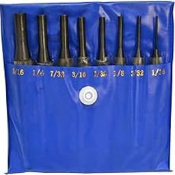 DBM IMPORTS 4" Long Drive Pin Punch Set 8 Piece Knurled Body Punches Tool Set-image-19